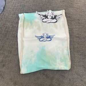 Boys lie blue teal tie dye bag